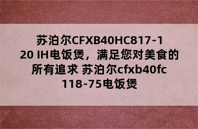 苏泊尔CFXB40HC817-120 IH电饭煲，满足您对美食的所有追求 苏泊尔cfxb40fc118-75电饭煲